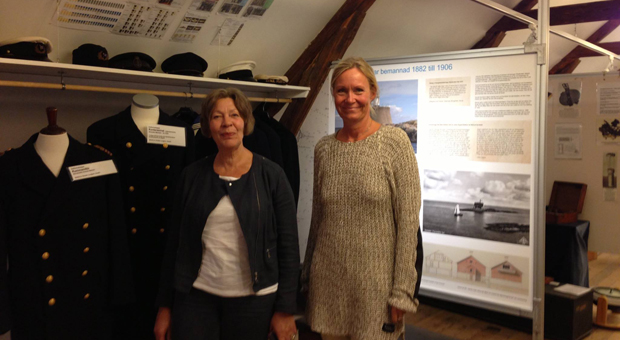 Foto på Astrid Pedersen från Vikarvet och Marie Cervin från Båt- och sjöfartsmuseet.